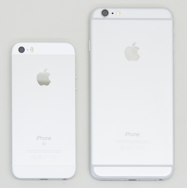 iPhone SEとiPhone 6 Plusの背面デザインの違い