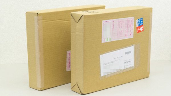 注文してから8日後に、ふたつの箱が届きました