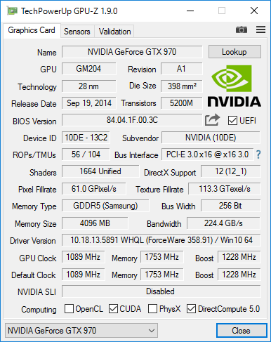 ELSA GeForce GTX 970 S.A.C 4GBの詳細情報