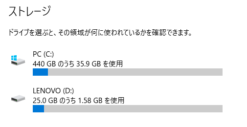 HDDの空き容量がたっぷりあるので、写真や動画の保存にも適しています