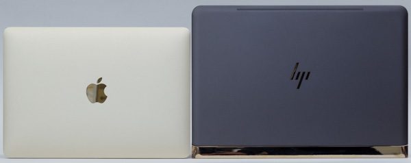 12インチMacBookとHP Spectre 13の大きさの違い