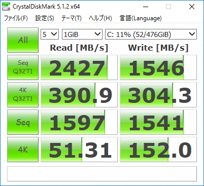 PCIe接続のSSD