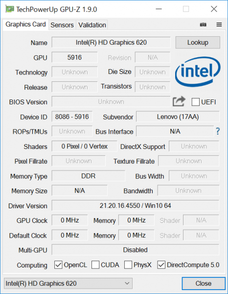 GPU-Z詳細情報