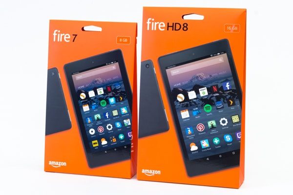 Fire HD 8とFire 7のパッケージ