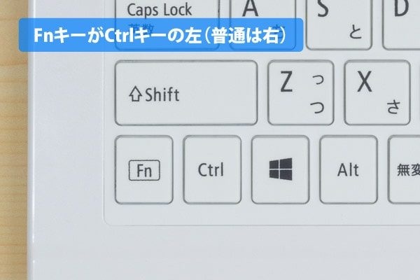 FnキーとCtrlキー