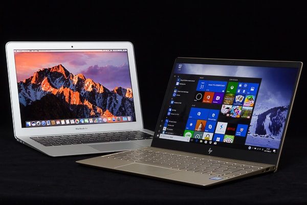 HP Envy 13とMacBook Air 13