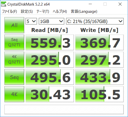 SSDのアクセス速度