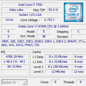 GALLERIA XF CPU