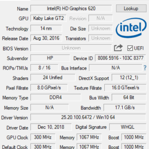 HP ProBook 430 G5 GPU