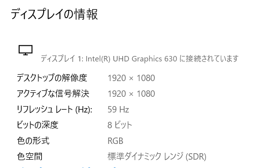 ROG Strix G G531GT リフレッシュレート