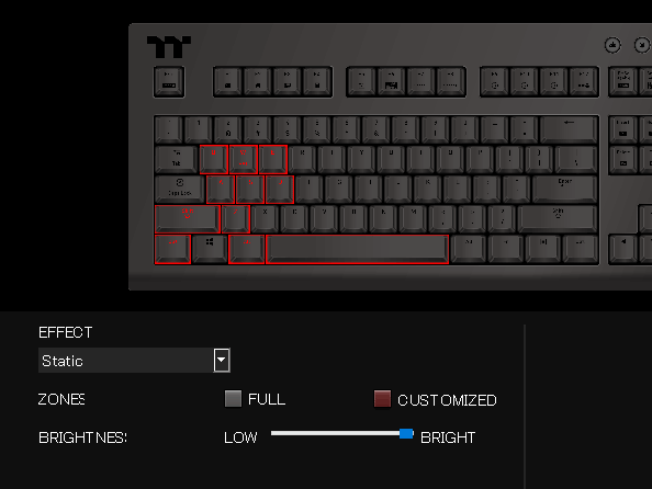 X1 RGB バックライト設定