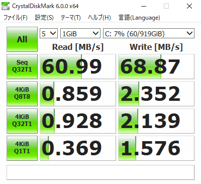 Vostro 14 3480 ストレージ速度