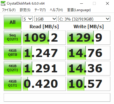 Vostro 15 3582 アクセス速度