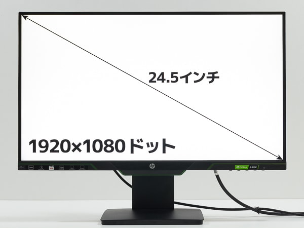 HP 25x ゲーミングディスプレイ スペック