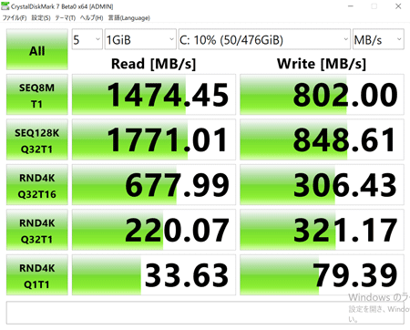 HP ENVY x360 13-ar0000 アクセス速度