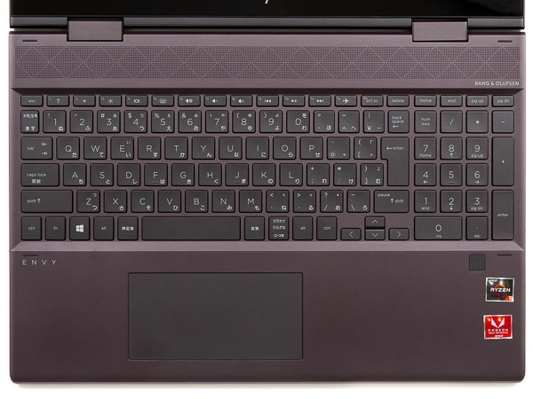 HP ENVY x360 15 (AMD) キーボード