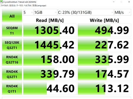 OneMix3 Pro アクセス速度