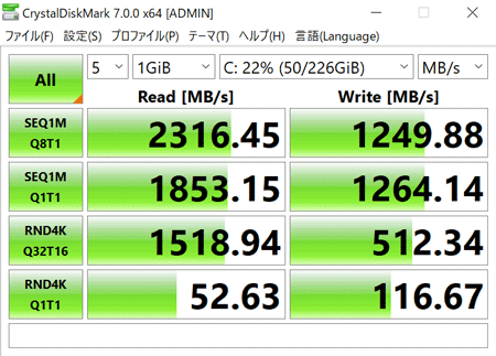 Vostro 14 3000 (3490) アクセス速度