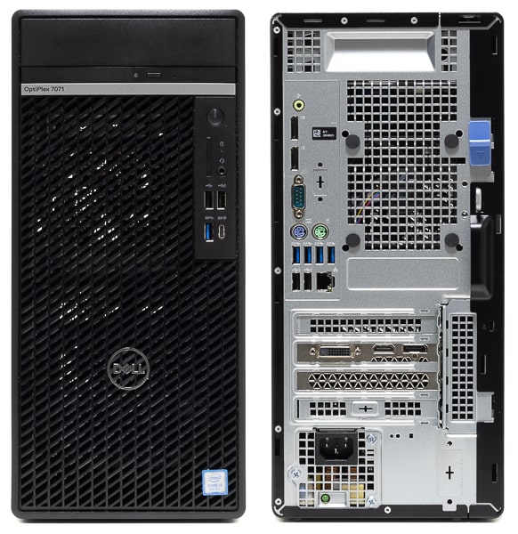 OptiPlex 7071 デスクトップ 前面と背面