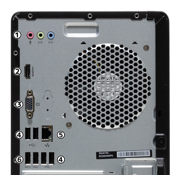 HP Pavilion Desktop 590 背面