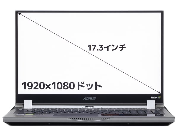 AORUS 17G 画面サイズ