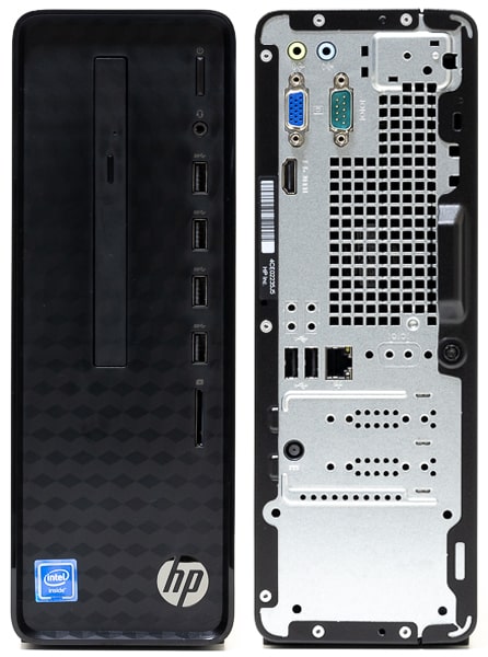 HP Slim Desktop S01 前面と背面