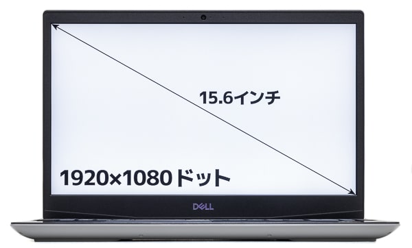 Dell G5 15 (5505) 画面サイズ