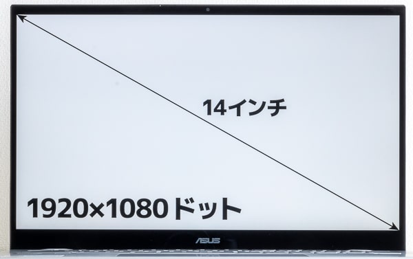 ASUS Chromebook Flip C436FA 画面サイズ