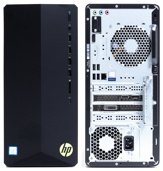 HP Pavilion Gaming Desktop TG01（インテル）前面と背面