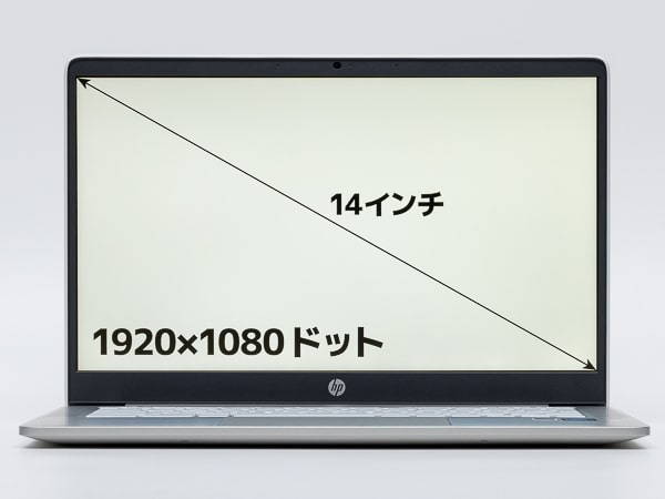 HP Chromebook 14a　画面サイズ