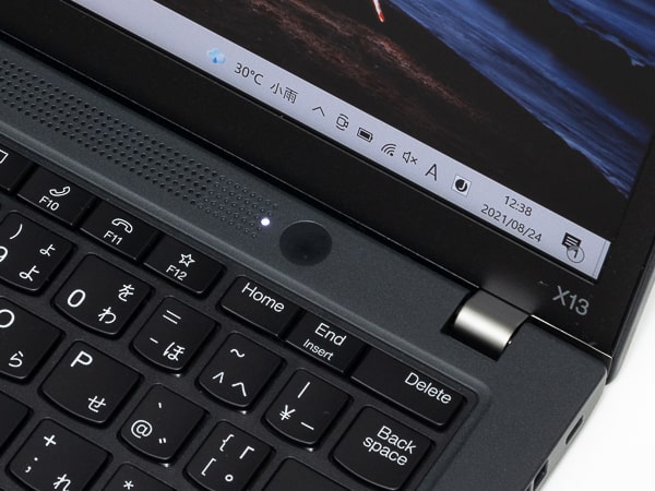 ThinkPad X13 Gen 2 指紋センサー