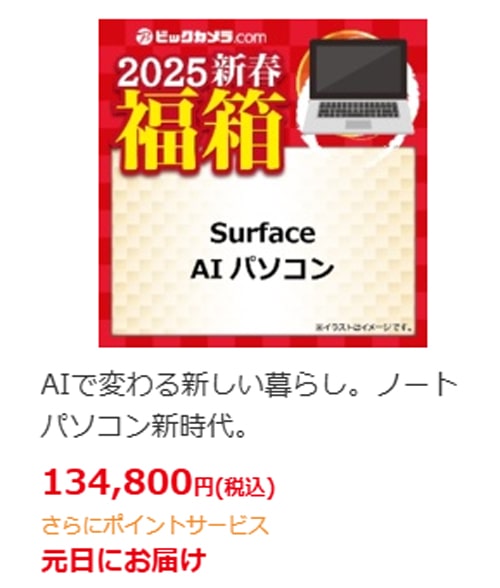 パソコン福袋2025 ビックカメラ