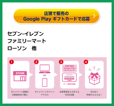 Google Play ギフトコード キャンペーン