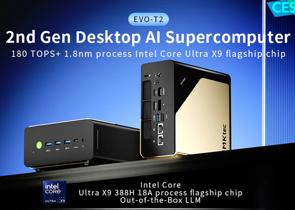 Core Ultraシリーズ3搭載のGMKtec EVO-T2が3/31 0時より発売