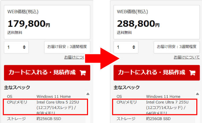 重量約634g～の超軽量ノートPCが64GBメモリー搭載で27万8800円