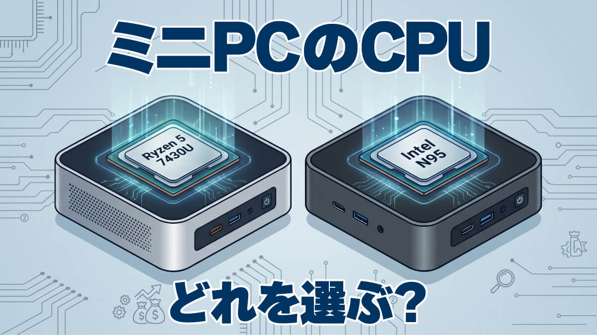 低価格ミニPCで使われているCPUの性能差について