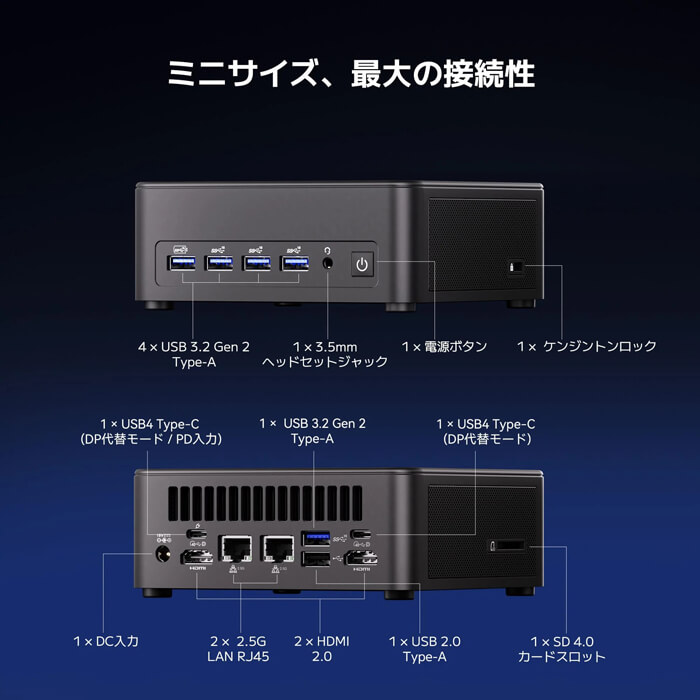 GEEKOM AI PC IT13 MAX発売：Core Ultra 9 185H搭載ミニPC