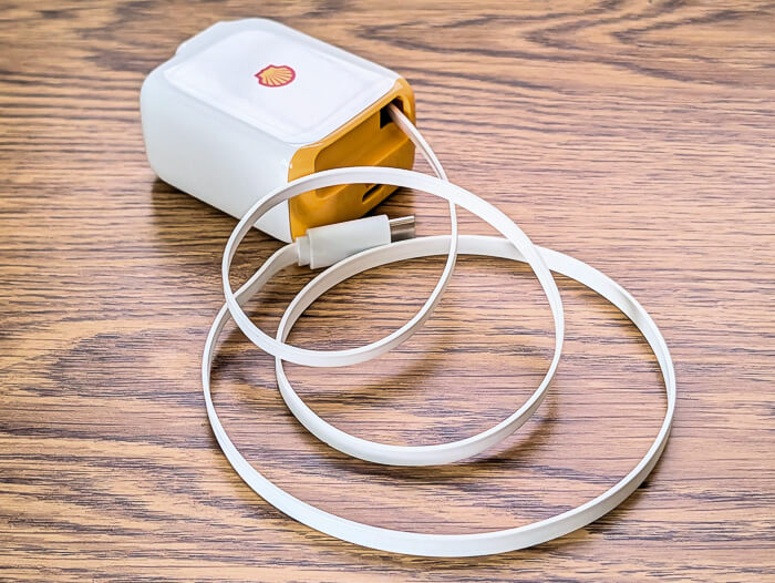 Shell 30W 充電器 Type-C 2ポート 巻き取り式ケーブル70cm（SWC35）