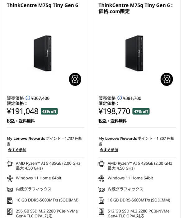 ThinkCentre M75q Tiny Gen 6
